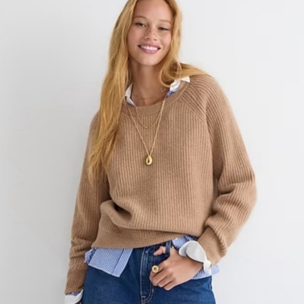 J.Crew Rib Cashmere Oversized Crew